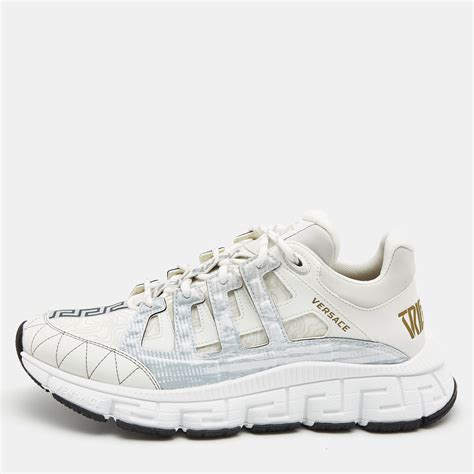 versace trigreca white shoes